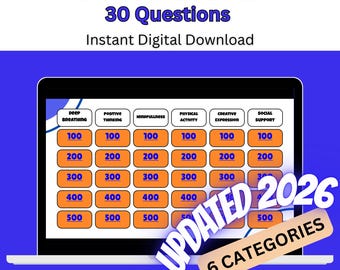 Coping Skills Game for Kids | School Counseling Activity | Group Therapy Game | Interactive Powerpoint Game | Trivia Style Game