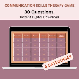 Communication Skills Coping Skills Therapy Game Counseling Game Virtual Game Group Therapy Game Group Therapy Activity Counseling Activity