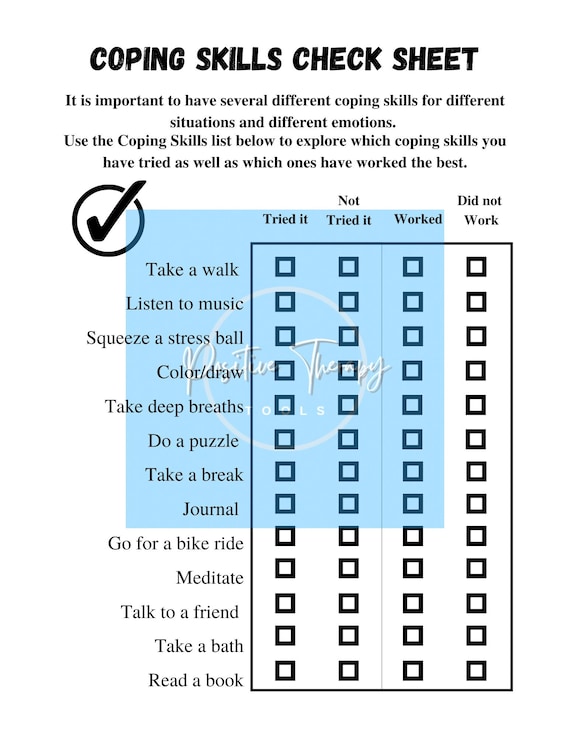 Coping Skills List Worksheet 11 Free Printable Worksheets Coping
