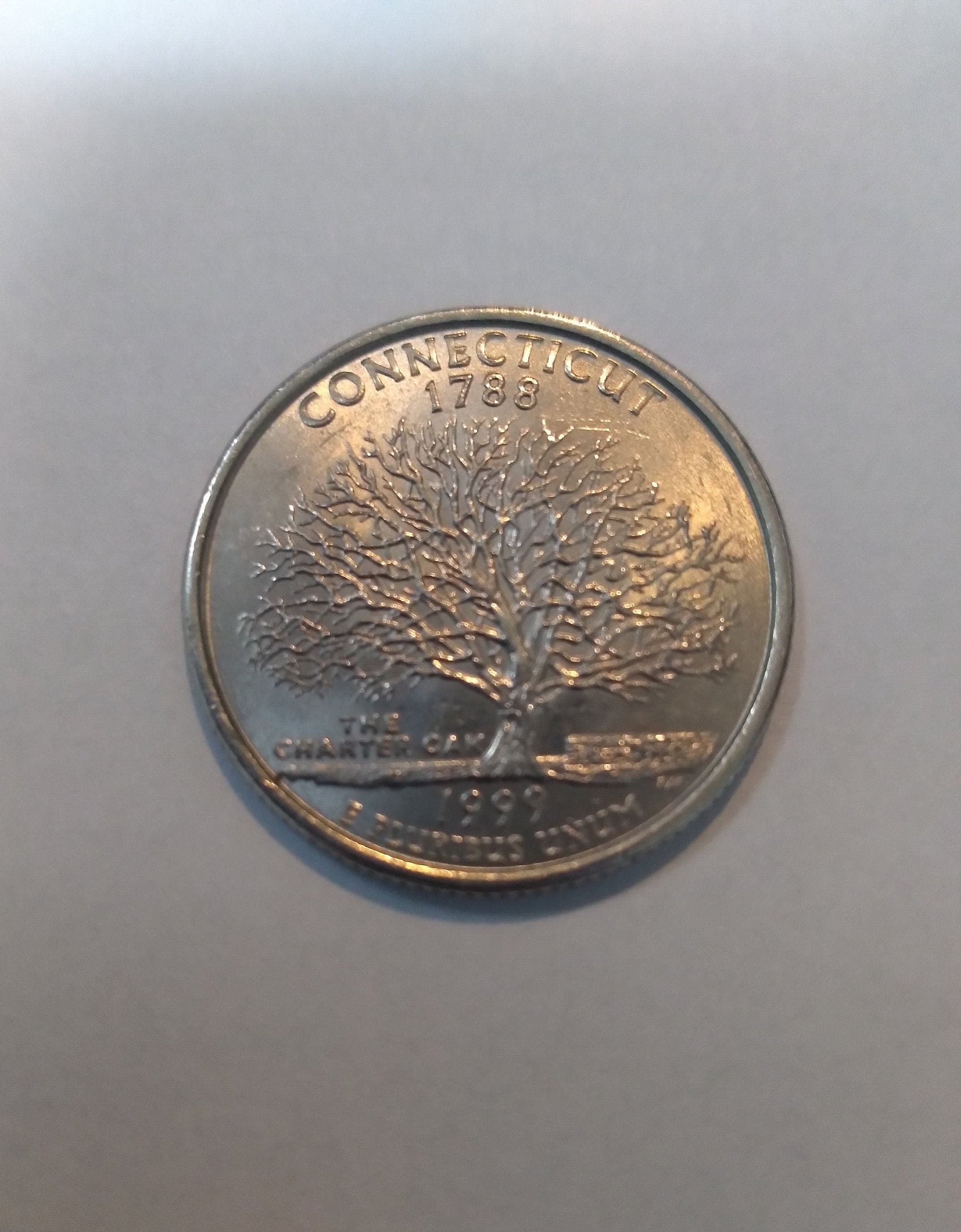 1999 Connecticut Quarter Dollar in Great Condition Rare Etsy