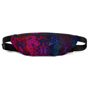 Pink/Purple/Blue Honeycomb Fanny Pack