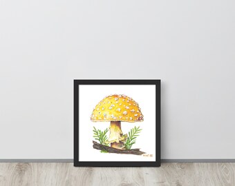 Yellow Amanita Mushroom Framed Print