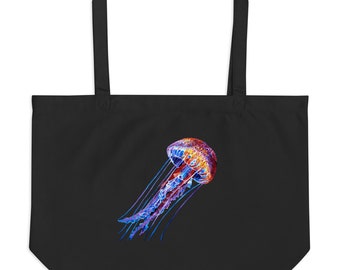 Nightlight Jellyfish LARGE organic tote bag