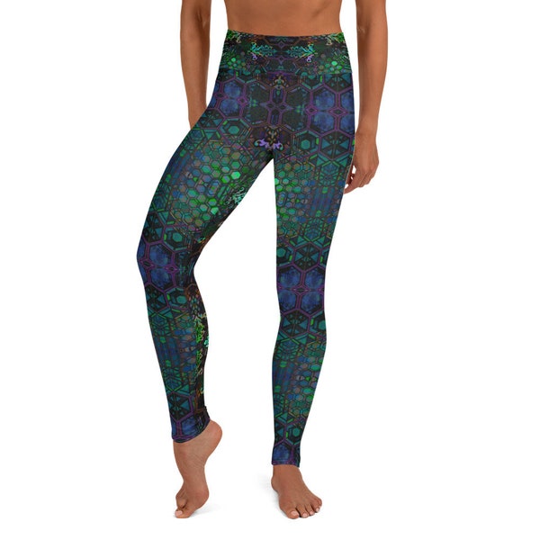 Psychedelic Dreamscape Matrix FULL LENGTH Yoga Leggings