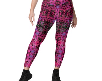 Pink/Purple Honeycomb 2.0 Leggings WITH POCKETS