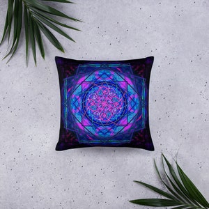 Kalachakra Mandala Throw Pillow
