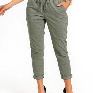 Stretchy Drawstring Trousers: Viscose Blend Magic Pants One size
