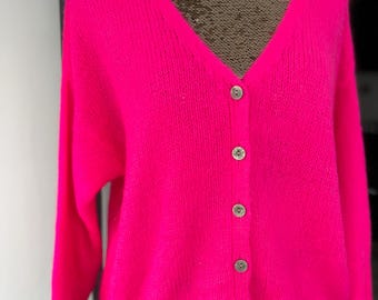 Mohair cardigan - fuchsia