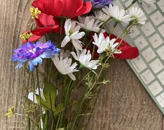 Bunch bundle Poppy Daisy Cornflower Meadow Grass