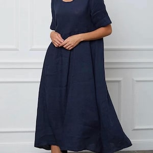 Made in Italy Lagenlook Linen Dress - Etsy