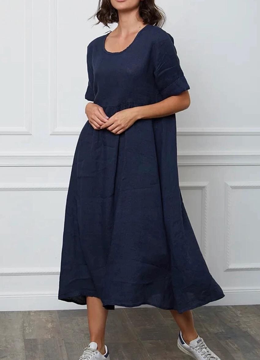 knee length dresses for ladies Anne + Kate Italian Bologna Floral Linen Dress – Genevieves Kaikoura main image 1