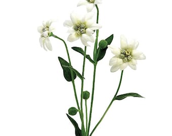 White artificial Edelweiss Spray