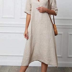 Linen Dress One Size Italy - Etsy