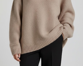 36colours Oversized mohair v-neck sweater