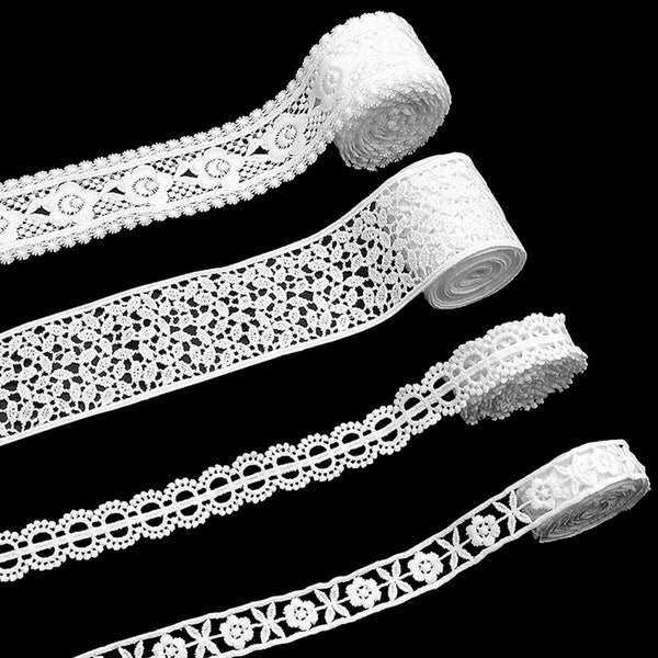 Lace Trim White Lace Ribbon Vintage Lace Trimming for Sewing Craft Wrapping DIY