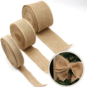 Nastro di iuta naturale intrecciato da 2 cm/2,5 cm/3,2 cm/5 cm/7 cm/8 cm/10 cm/15 cm/30 cm, nastro di iuta artigianale, nastro rustico, nastro di iuta, nastro naturale