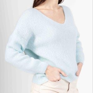 Mohair v-neck sweater