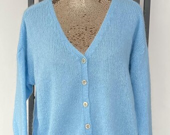 Mohair cardigan - light blue