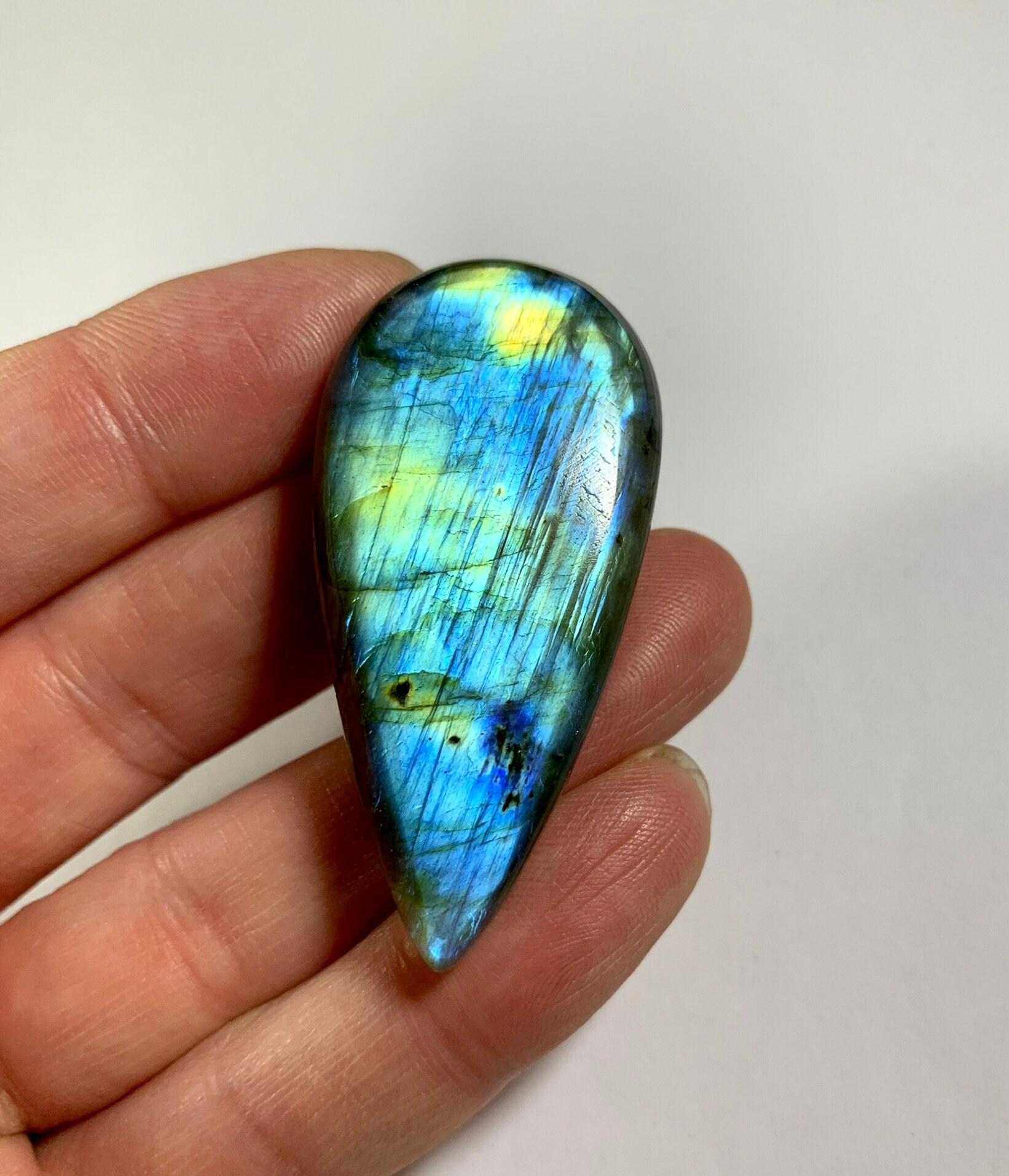 Blue Flash Labradorite Cabochon Multi Flash Labradorite Etsy UK