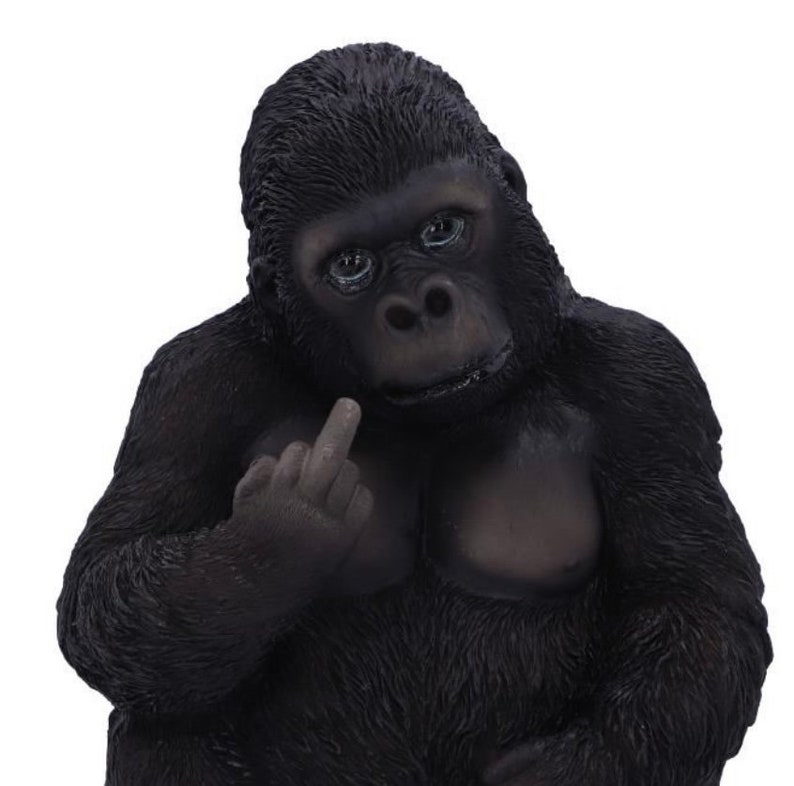 Gorilla Sticking up Middle Finger Ornament Cursing Gorillas Etsy
