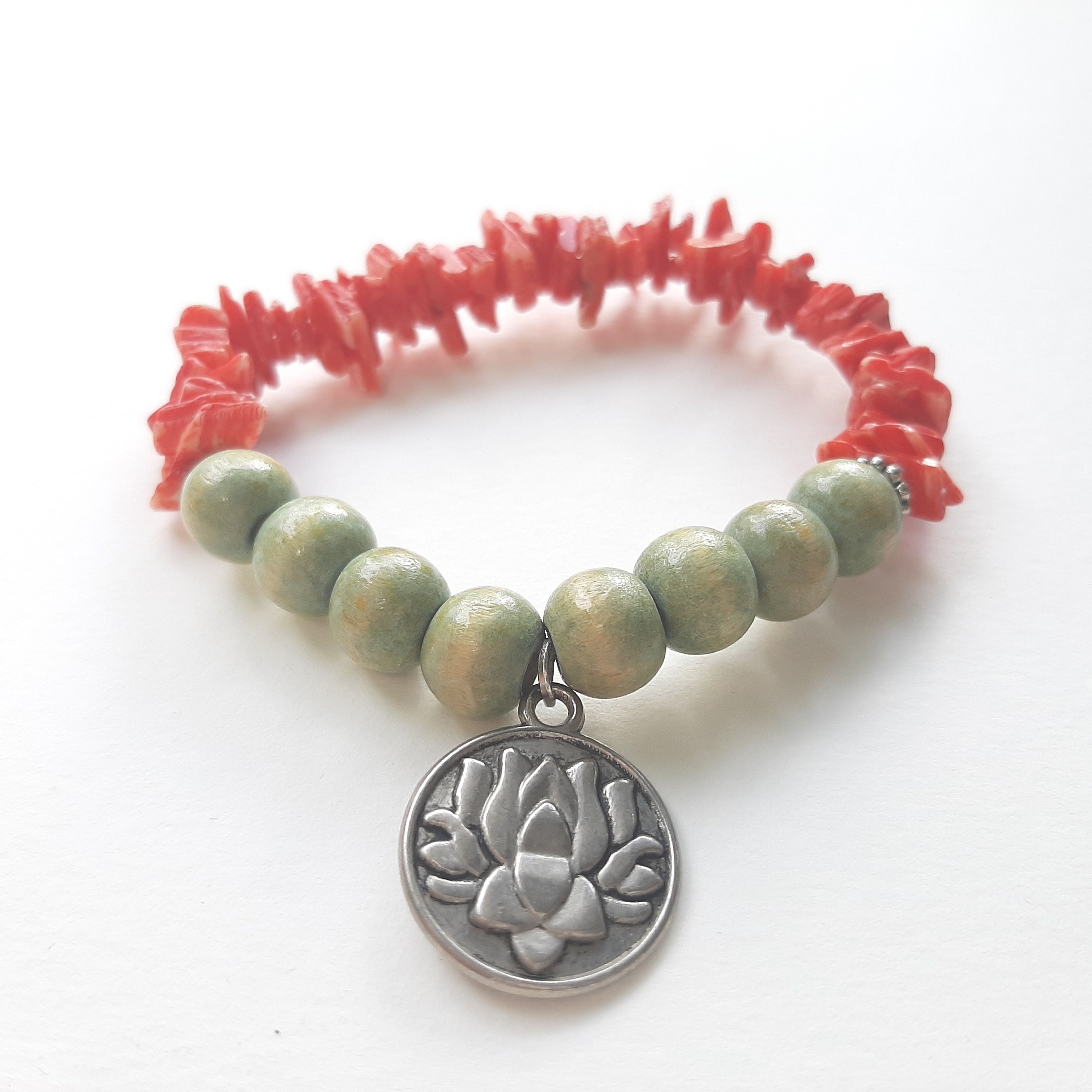 Handmade Lotus Charm Bracelet Calm And Serenity Feminine Etsy