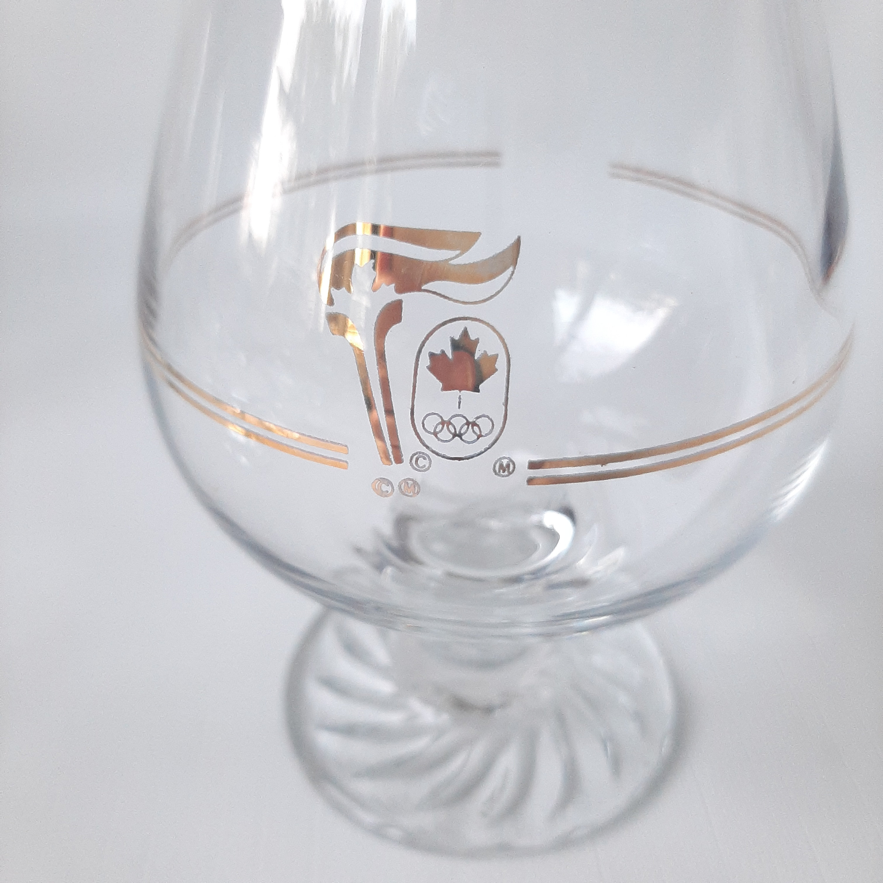 Vintage 1988 Calgary Olympic Torch Brandy Glasses Petro Canada Etsy