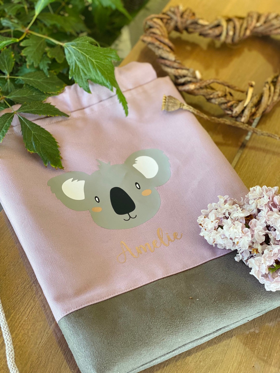Children's Gym Bag With Name and Koala Motif Etsy