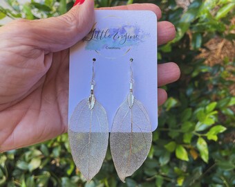 Silver Leaf Earrings