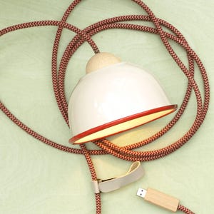 HYGGE-Licht Rubin USB-Hängeleuchte (Campervan/Balkon/Terrasse/Zelt)