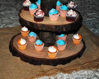 Rustic cupcake stand