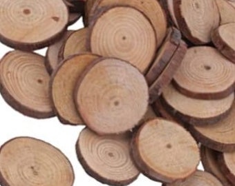 40 pieces 1.5 inch to 2.5 inch craft wood slices