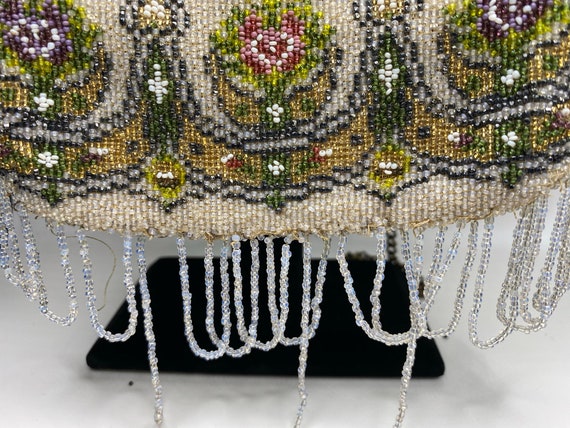 ANTIQUE Edwardian early 1900s French beaded purse - image 5