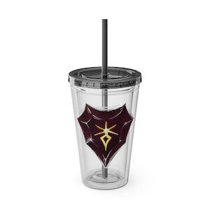 Dark Knight Clear Tumbler with Straw