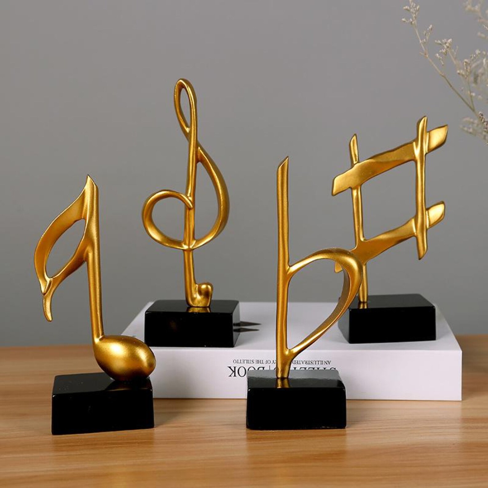 Music Notes Sculptures Keynotes Table Statues Etsy