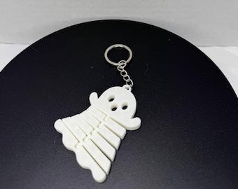 Flexi Ghost Keychain Halloween Trinket