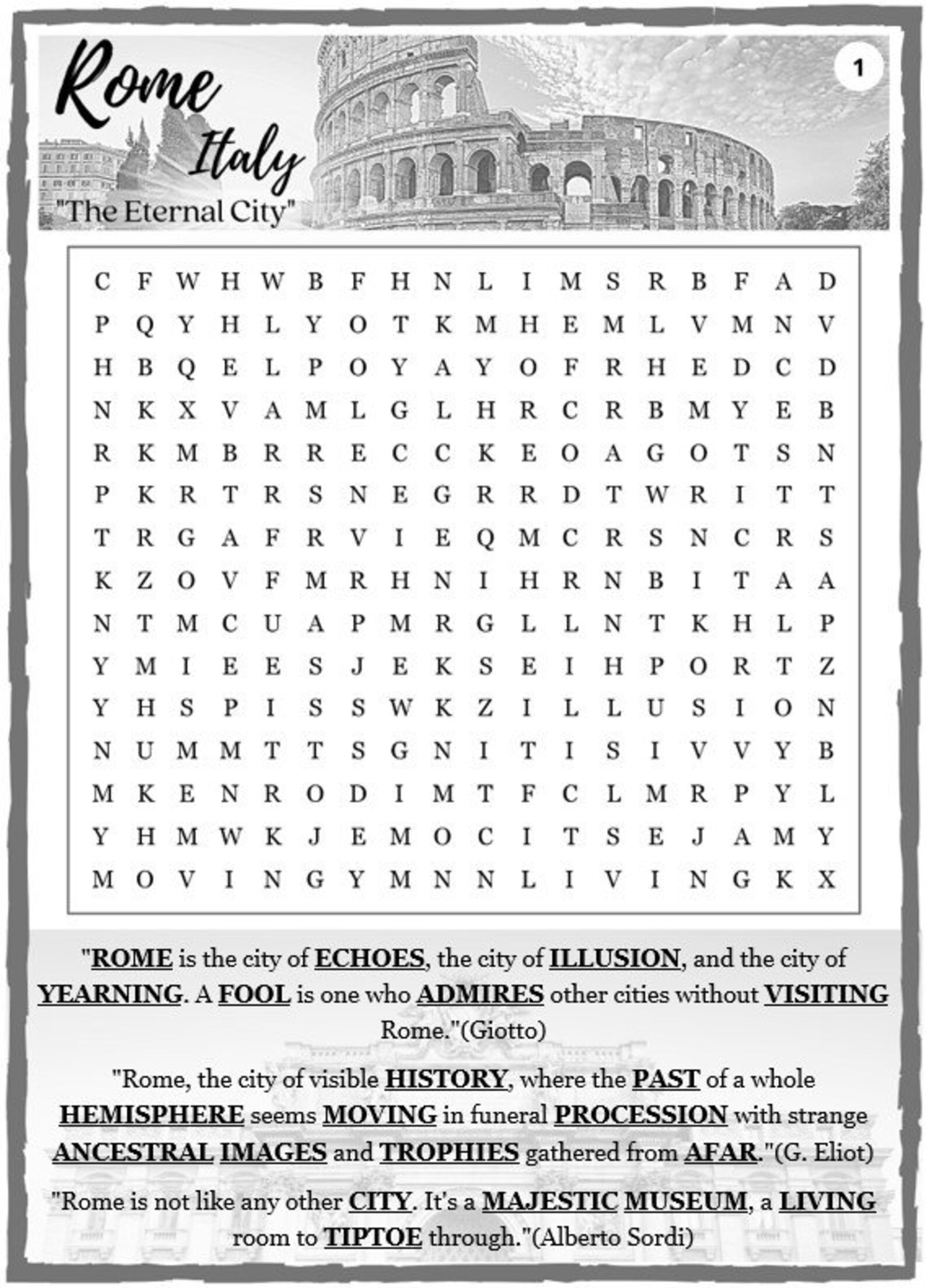 Around The World Word Search Puzzles Vol.1 | Etsy