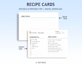 Kids Recipe Cards | Blank Recipe Card | Kids Cooking Template | Kids Cookbook | Digital Recipe Sheet | Recipe Book | Recipe Template