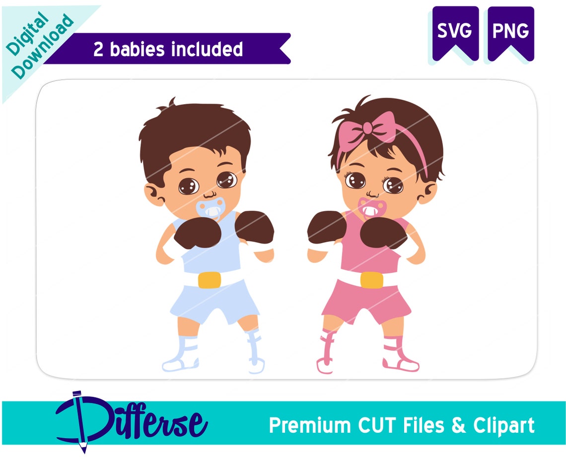Boxing Gender Reveal SVG SVG Cut File & PNG Gender Reveal Etsy