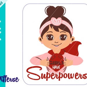 Mädchen Superheld SVG | SVG Datei & PNG | Mädchen haben Superkräfte svg | Superheld svg | Superhelden Clipart | Freches Mädchen svg| Girl Power svg