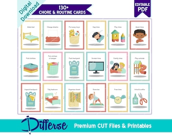 Routinekaarten voor kinderen | Kaarten voor dagelijkse taken | Kinderklusjes | Visuele routinekaarten | Reinigingskaarten | Autisme karweikaarten | Karweikaarten voor kinderen