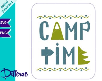 Lagerzeit SVG | SVG-Schnittdatei & PNG | Kampieren svg | Camping Shirt | Erste Camping Reise svg | Sommerzeit svg | Lets Go Camping svg