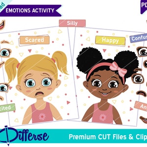 Juego de emociones para niños / Construye una cara / Emociones para niños / Actividades para niños / Educación sobre emociones / Recursos para la educación en el hogar / Hoja de trabajo sobre emociones