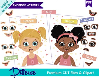 Emotions Game for Kids | Build a Face | Kids Emotions | Kids Activities | Emotion Education | Homeschool Resources | Emotions worksheet