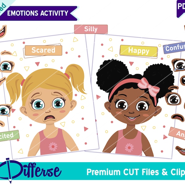 Emotions Game for Kids | Build a Face | Kids Emotions | Kids Activities | Emotion Education | Homeschool Resources | Emotions worksheet