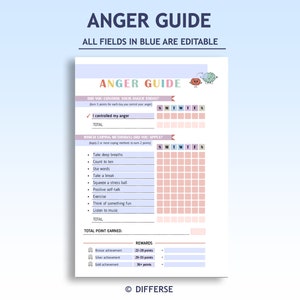 Kids Anger Management Chart | Anger Control Chart | Anger Guide ...