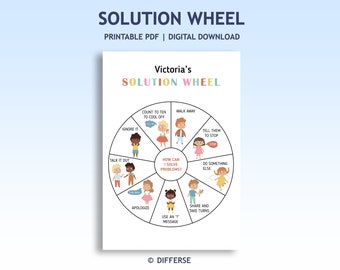 Problem Solving Wheel | What can I do | Solutions Chart | Social Emotional Learning | Coping Skills for Kids | Classroom Management