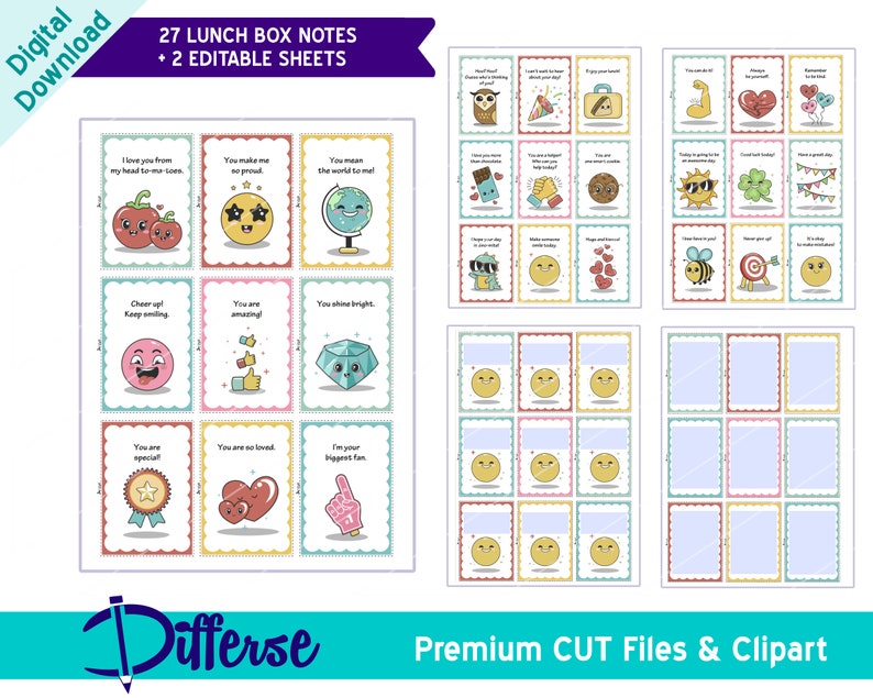 100 Kids Lunch Box Notes Kids Affirmation Cards Positive Affirmations Lunch Notes For Kids Motivational Notes Lunch Box Jokes image 3