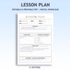 Editable Weekly Lesson Plans - Templates Daily Teacher Planner Google ...