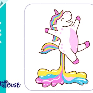 Unicorn SVG | SVG Cut File & PNG | Unicorn Rainbow Farts svg | Funny Kids Shirt svg | Unicorn Fart svg | Fart svg | Farting Unicorn svg