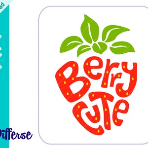 Berry Cute SVG | SVG Cut File & PNG | Strawberry svg | Cute Summer svg | Summer Kids svg | Strawberry Design For Kids Shirt